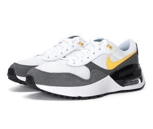 Nike Air Max SYSTM Low White Grey Laser Orange Boys 7Y Shoes New Fast Shipping